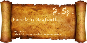 Hermán Szulamit névjegykártya